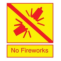No Fireworks sign